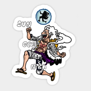 Luffy Gear 5 Sun God Nika Sticker